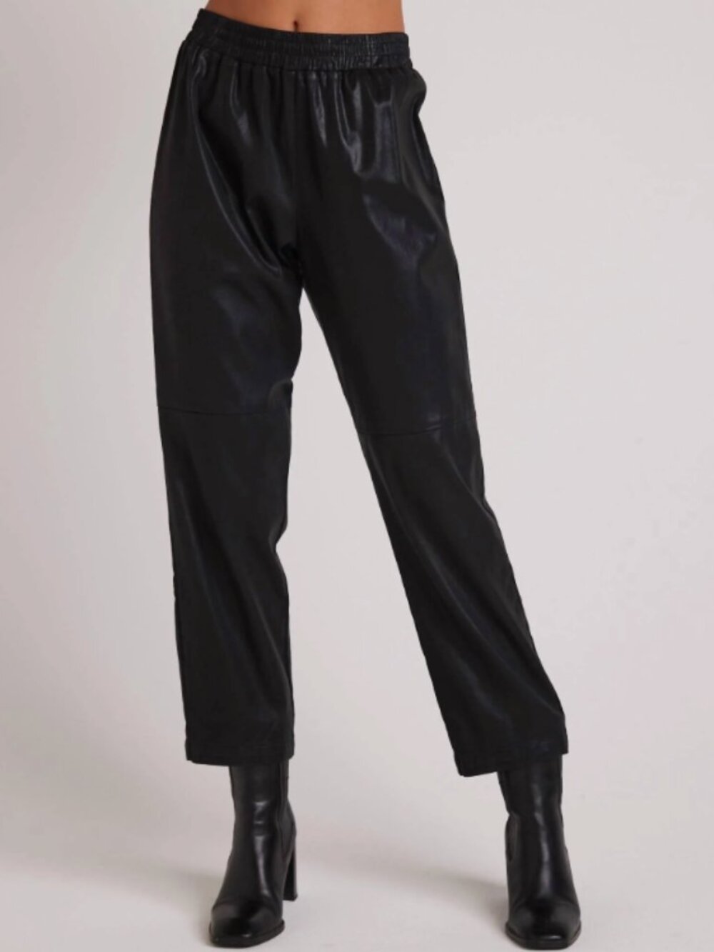 Bella Dahl Black Camille Track Pant Faux Leather - Women's